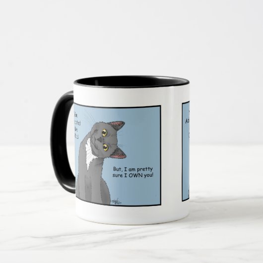 Kat Papa Adoptie Vaderdag Mok (Voorkant links)