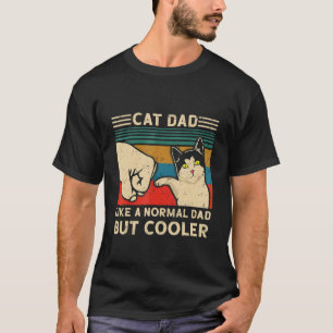 Kat papa als een normale vader, maar koelere kat v t-shirt