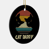 Kat papa  beste kat papa ooit keramisch ornament (Rechts)