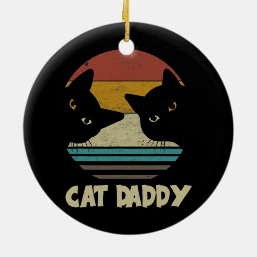 Kat papa  beste kat papa ooit keramisch ornament (Achterkant)