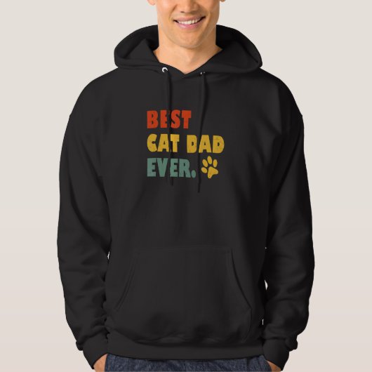 Kat papa beste kat vader ooit hoodie (Voorkant)