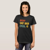 Kat papa beste kat vader ooit t-shirt (Voorkant volledig)