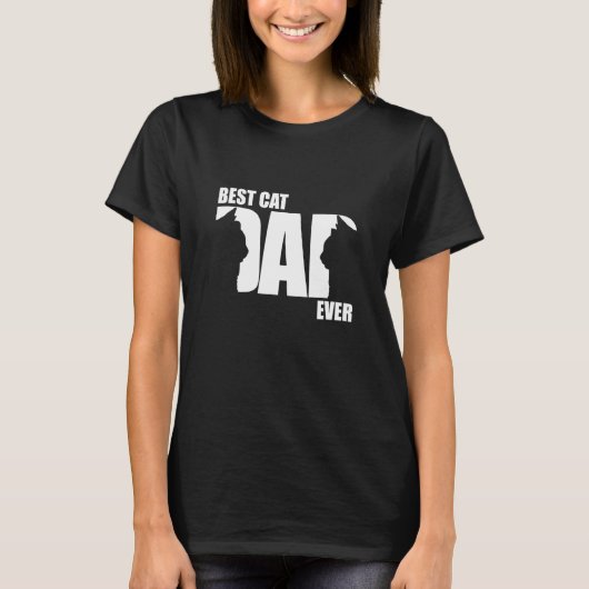 Kat papa beste kat vader ooit t-shirt (Voorkant)