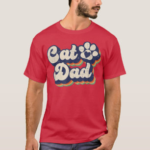 Kat papa, Cat Lover Retro Paw Mannen Funny Cat T-shirt