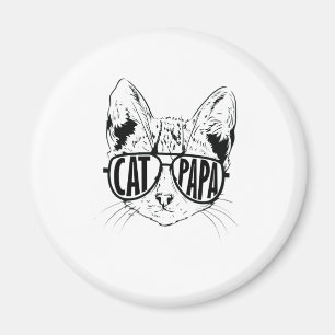 Kat Papa Dad Vatertag koole Katze mit Sonnenbrille Magneet