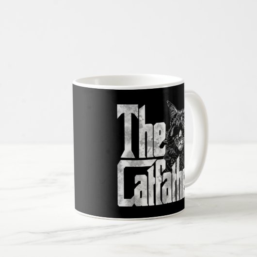 Kat papa de Catfather Crazy Eyepatch Cat Father Ki Koffiemok (Voorkant rechts)