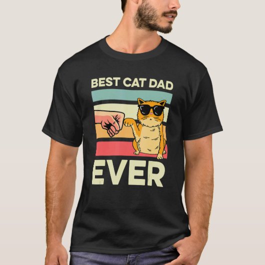 Kat papa Ever Cat Person T-shirt (Voorkant)