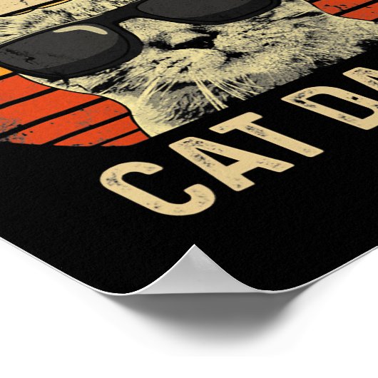  kat papa Funny Cat Lover Cat Dad Fathers Poster (Hoek)