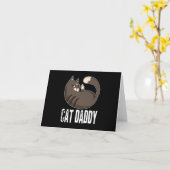 Kat papa | Funny Cat Lover for Fathers Day Kaart (Gele Bloem)