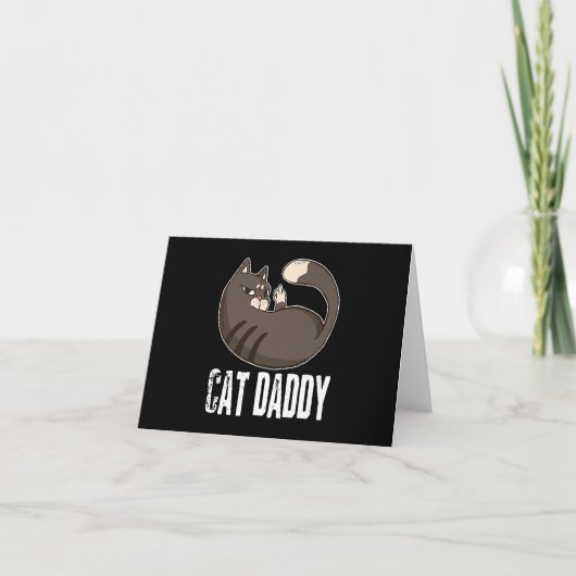 Kat papa | Funny Cat Lover for Fathers Day Kaart (Voorkant)