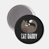 Kat papa | Funny Cat Lover for Fathers Day Magneet (Voorkant / Achterkant)