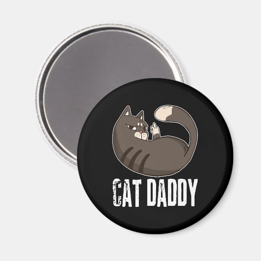 Kat papa | Funny Cat Lover for Fathers Day Magneet (Voorkant / Achterkant)