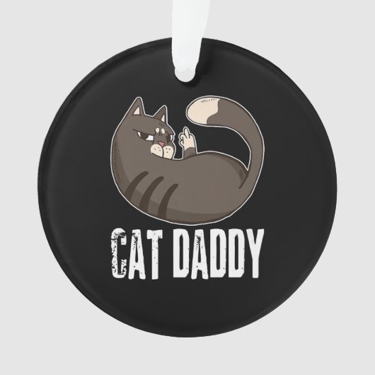 Kat papa | Funny Cat Lover for Fathers Day Ornament (voorkant)