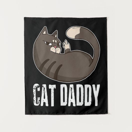 Kat papa | Funny Cat Lover for Fathers Day Wandkleed (Voorkant)