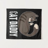 Kat papa | Funny Cat Lover for Fathers Day Wandkleed (Voorkant (horizontaal))
