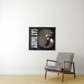 Kat papa | Funny Cat Lover for Fathers Day Wandkleed (In Situ (horizontaal))