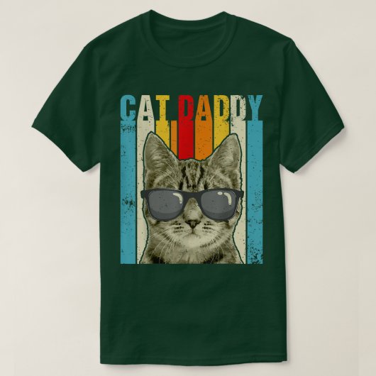 Kat papa grappige kat met luidop t-shirt (Design voorkant)