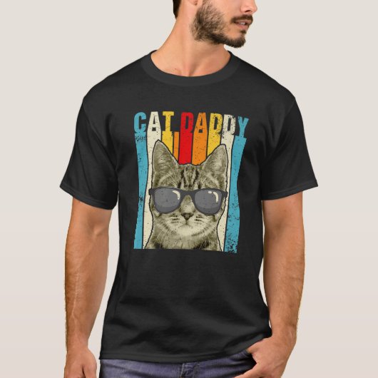 Kat papa grappige kat met luidop t-shirt (Voorkant)