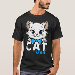 Kat Papa Grappige Katten Outfit voor Kitten Vader T-shirt
