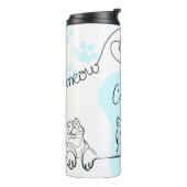 Kat Papa Huisdier Ouder Kat Print Tumbler Thermosbeker (Gedraaid links)