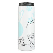 Kat Papa Huisdier Ouder Kat Print Tumbler Thermosbeker (Achterkant)