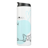 Kat Papa Huisdier Ouder Kat Print Tumbler Thermosbeker (Geroteerd rechts)