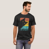 Kat Papa  Kat 80S Retrostijl, grappige kat D T-shirt (Voorkant volledig)