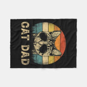 Kat Papa Kat Liefhebbers Papa Vaderdag Fleece Deken (Voorkant (Horizontaal))
