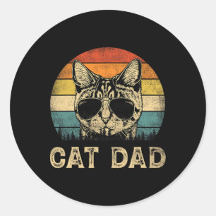 Kat Papa Kat Liefhebbers Papa Vaderdag Ronde Sticker