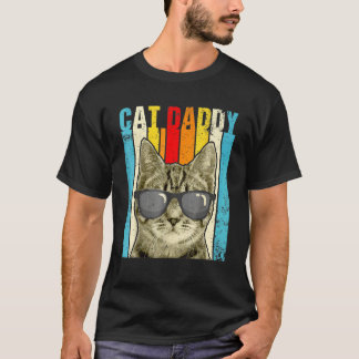 Kat papa  kattenkat met zonnebril t-shirt