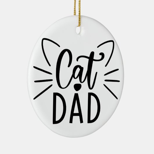 Kat papa keramisch ornament (Rechts)