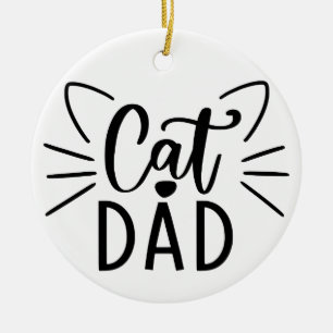 Kat papa keramisch ornament