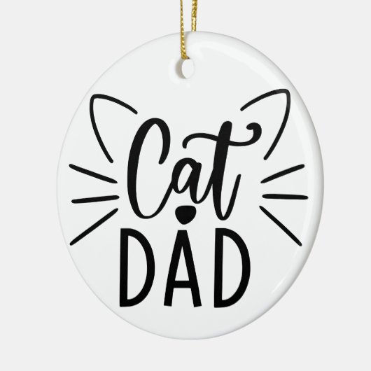 Kat papa keramisch ornament (Links)