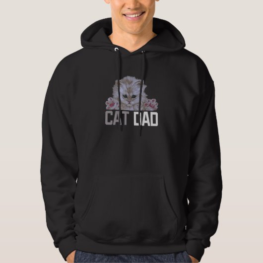 Kat papa Kitten Kat eigenaars van moederkat Hoodie (Voorkant)