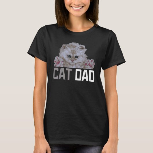 Kat papa Kitten Kat eigenaars van moederkat T-shirt (Voorkant)