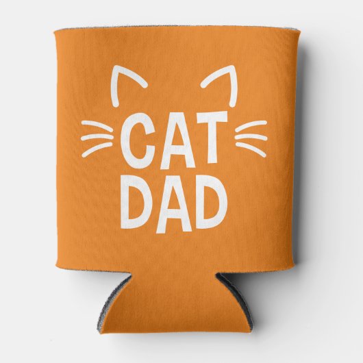 Kat papa met oren en whiskers blikjeskoeler (Voorkant)