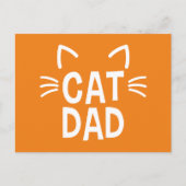 Kat papa met oren en whiskers briefkaart (Voorkant)