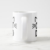 Kat papa met oren en whiskers grote koffiekop (Achterkant)