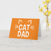 Kat papa met oren en whiskers kaart (Gele Bloem)