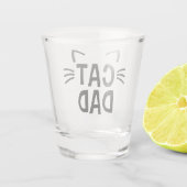 Kat papa met oren en whiskers shot glas (Achterkant)