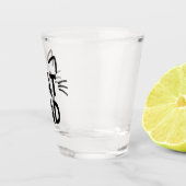 Kat papa met oren en whiskers shot glas (Rechts)