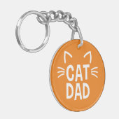 Kat papa met oren en whiskers sleutelhanger (Voorkant Links)