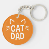Kat papa met oren en whiskers sleutelhanger (Achterkant)