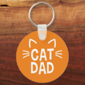 Kat papa met oren en whiskers sleutelhanger (Voorkant)