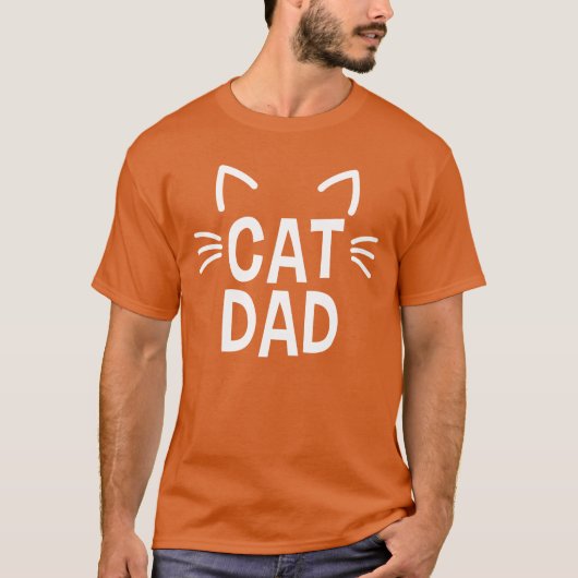 Kat papa met oren en whiskers t-shirt (Voorkant)