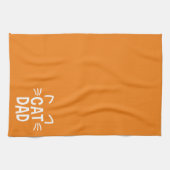 Kat papa met oren en whiskers theedoek (Horizontaal)