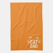 Kat papa met oren en whiskers theedoek (Verticaal)