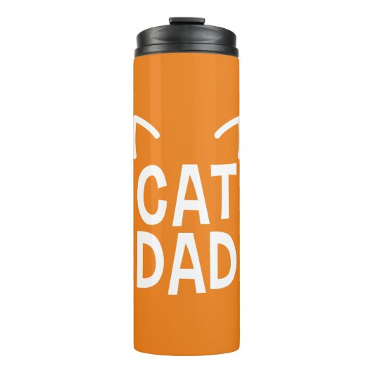 Kat papa met oren en whiskers thermosbeker (Voorkant)
