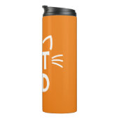 Kat papa met oren en whiskers thermosbeker (Geroteerd rechts)