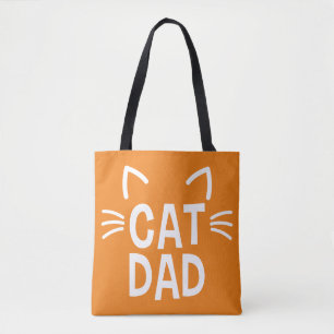 Kat papa met oren en whiskers tote bag